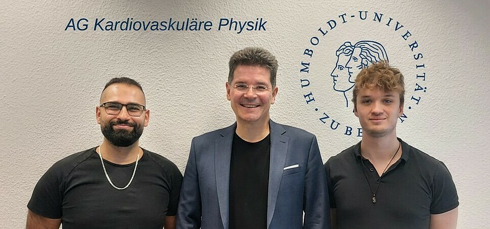 Prof. Dr. Niels Wessel and colleagues: from left to right: Oruç Kahriman, Niels Wessel, Dominik D. Kranz Prof. Dr. Niels Wessel and colleagues: from left to right: Oruç Kahriman, Niels Wessel, Dominik D. Kranz
