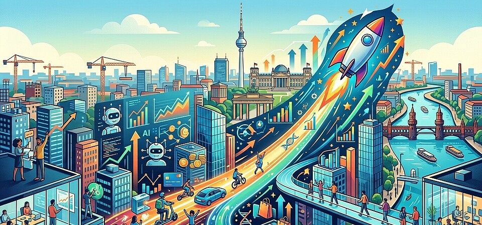 Illustration fastest growing startups Berlin Illustration fastest growing startups Berlin