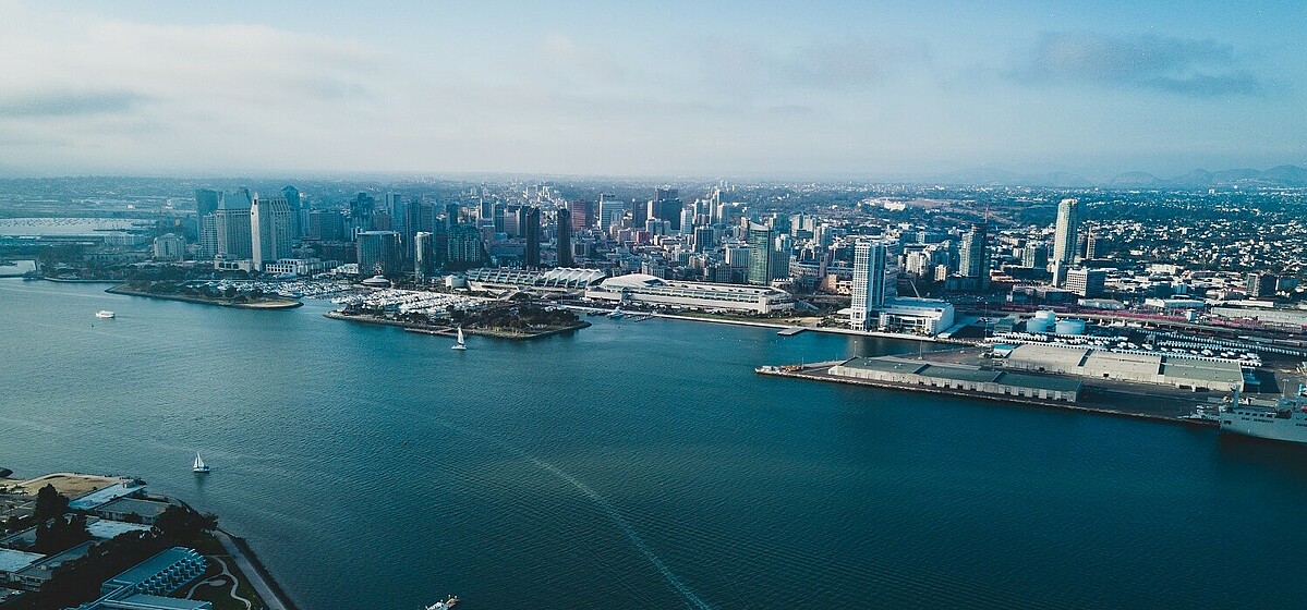 bird's eye view of San Diego bird's eye view of San Diego
