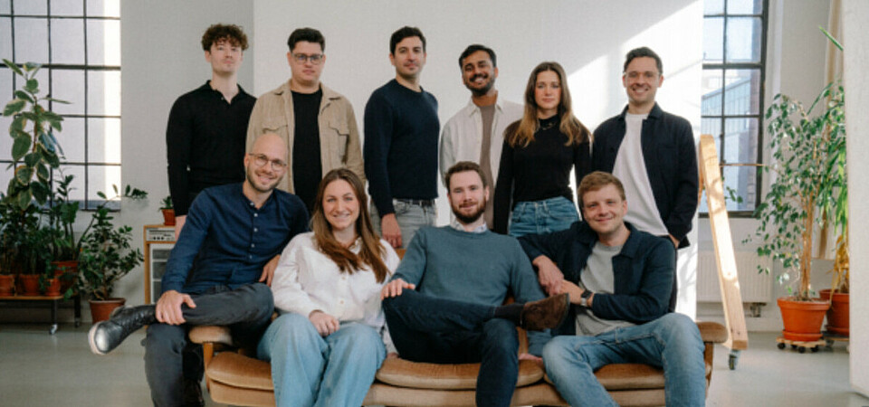 Cortea founder Valentin Neumann (front left) and his team Cortea founder Valentin Neumann (front left) and his team