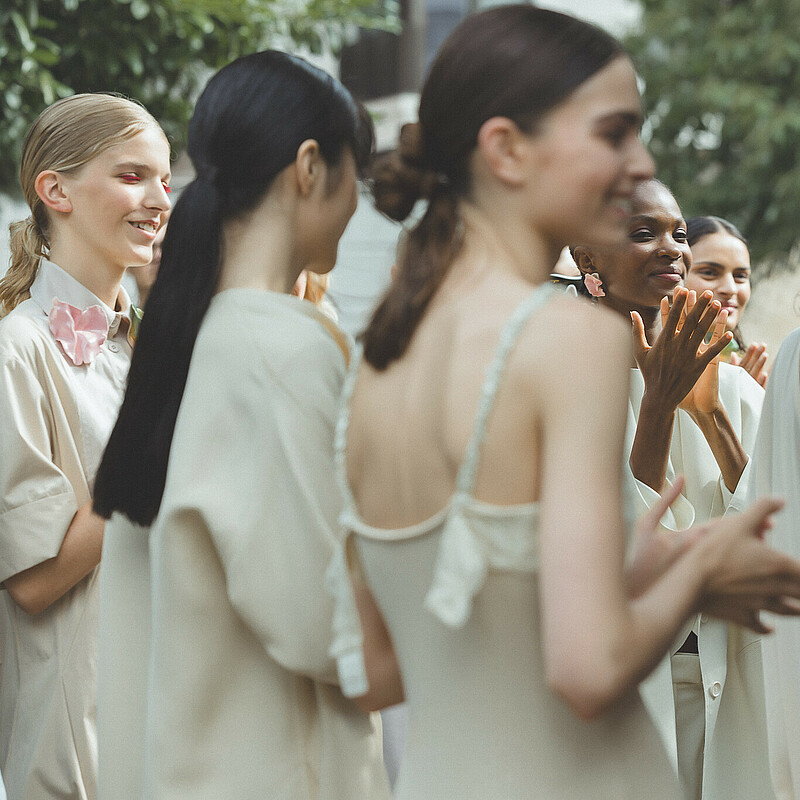 Backstage elegance at the Berlin Fashion Week