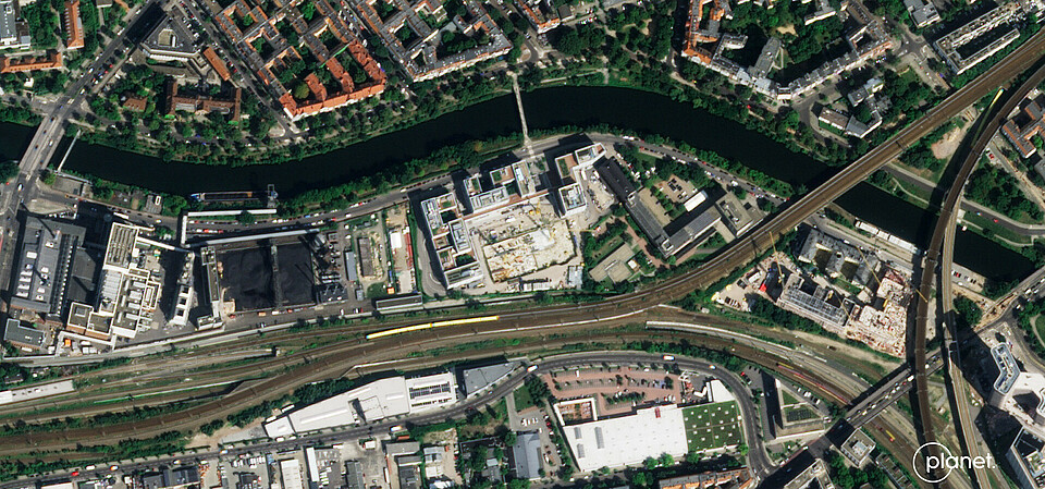 Pelican image over Planet’s new facility in Berlin on August 10, 2026