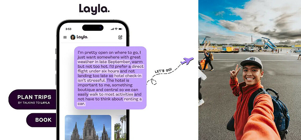 Layla AI trip planning app